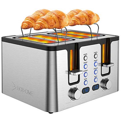 4 slice toaster with warming rack.
